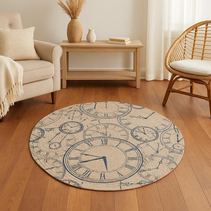 Clockwork Beşge Jute Rug: Washable Indoor Outdoor Bohemian Carpet