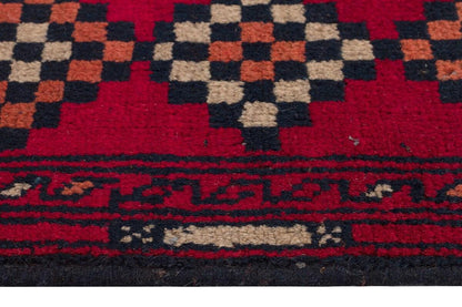 Small Afghan Wool Rug: 42x55 cm, Tribal Boho Decor