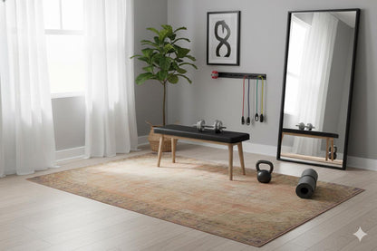 Vintage Turkish Wool Rug (5.4x8.1 ft): Handmade Anatolian Area Rug