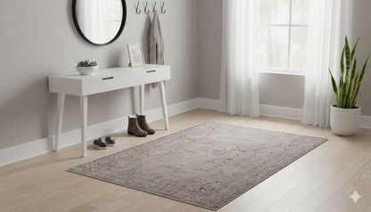 Vintage Turkish Wool Rug (5'11''x9'7''ft): Handmade Anatolian Design