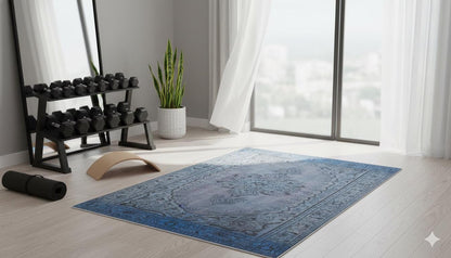 Vintage Turkish Wool Rug (5'2''x8'): Handmade Anatolian Area Rug