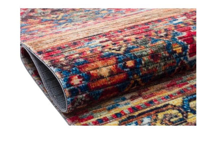 Red Turkish Style Area Rug: Red Vintage washable carpet