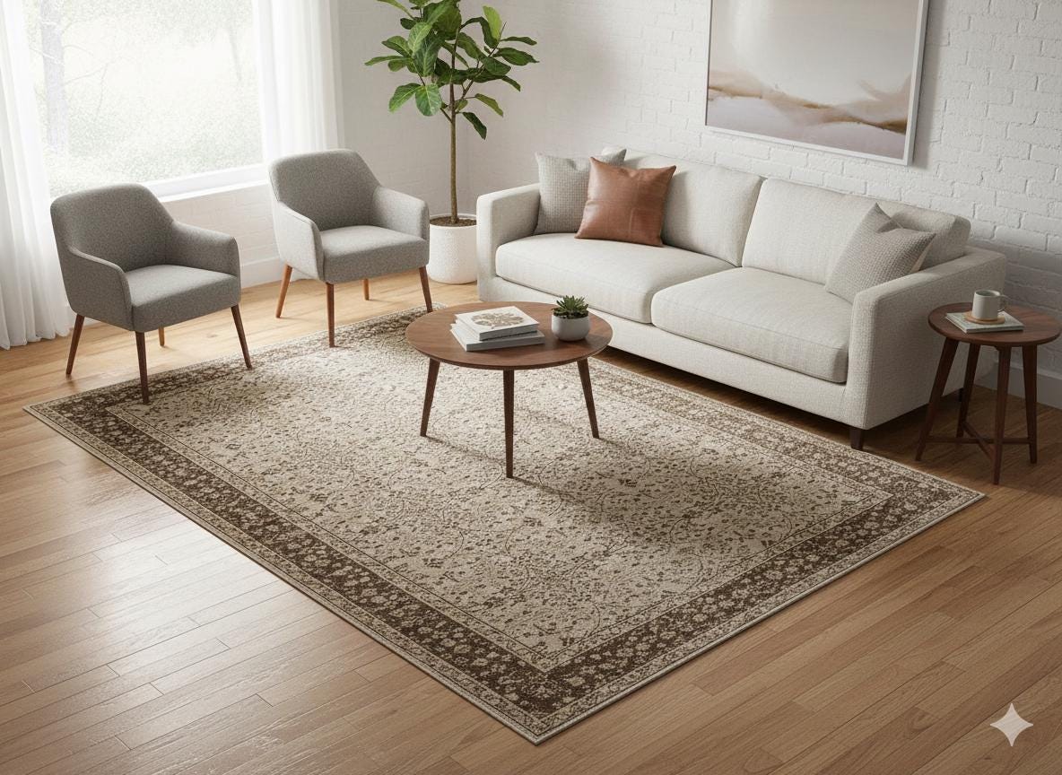 5'x8' Vintage Turkish Wool Rug: Anatolian Bohemian Area Rug