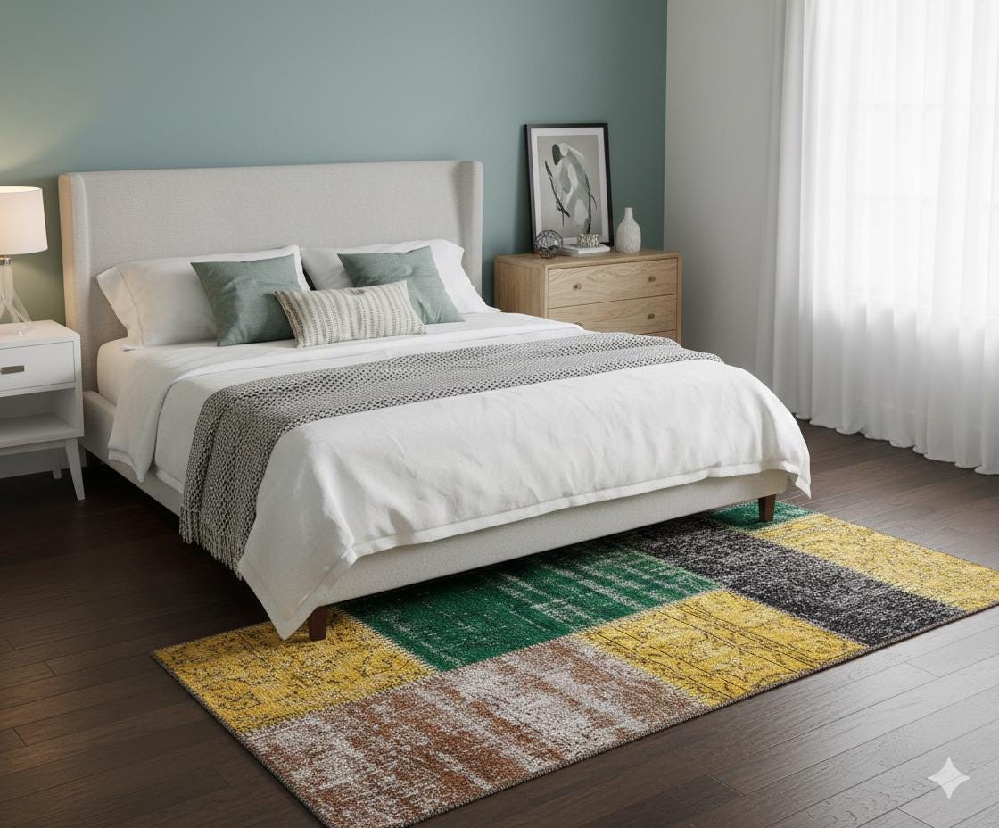 Handmade Wool Patchwork Runner Rug: Bohemian Turkish Rug (2.6x5.5 ft)