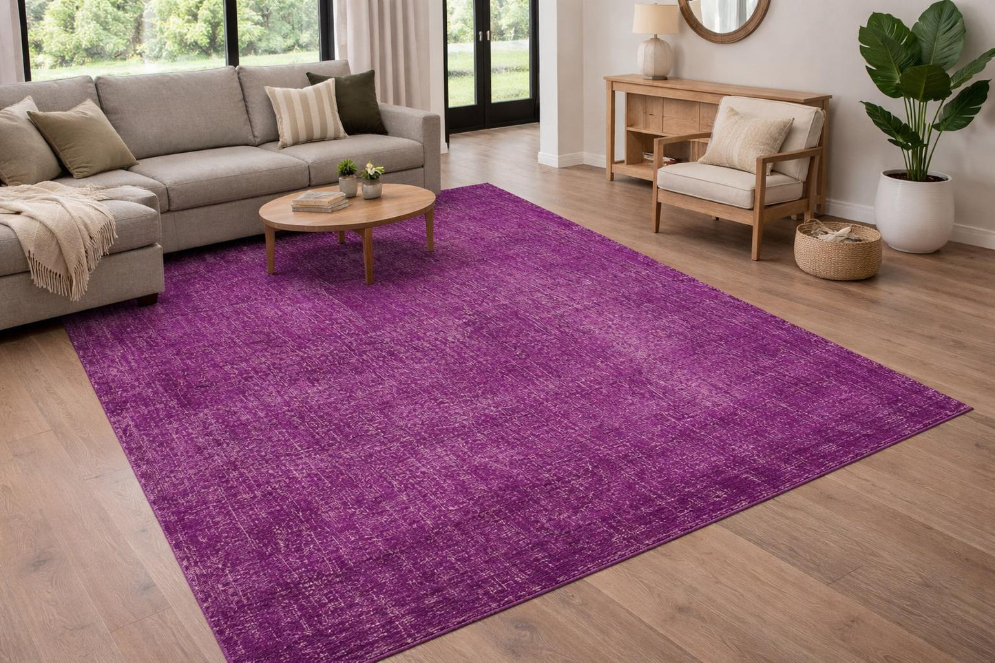 Vintage Turkish Wool Rug (4'x7'): Handmade Bohemian Area Rug