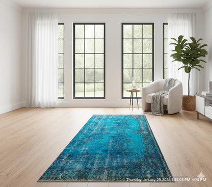 Vintage Turkish Runner Rug: 3x8.9 ft, Handmade Wool Anatolian Rug