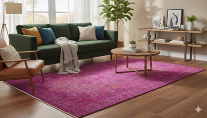 Vintage Turkish Wool Rug: Bohemian Eclectic Style, 5'2''x8'6''