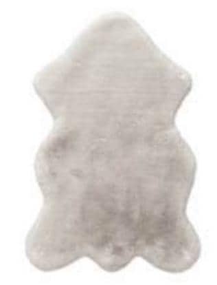 Artificial Beige Rabbit Fur Rug: Soft Beige Fluffy Carpet