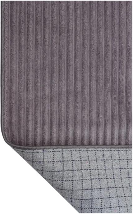 Gray Faux Rabbit Fur Rug: Soft Plush Carpet