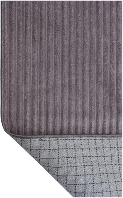 Gray Faux Rabbit Fur Rug: Soft Plush Carpet