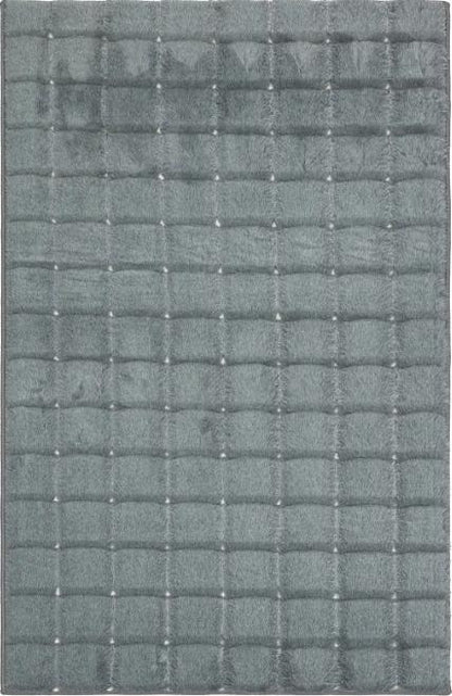 Gray Artificial Rabbit Fur Rug: Soft Plush Carpet