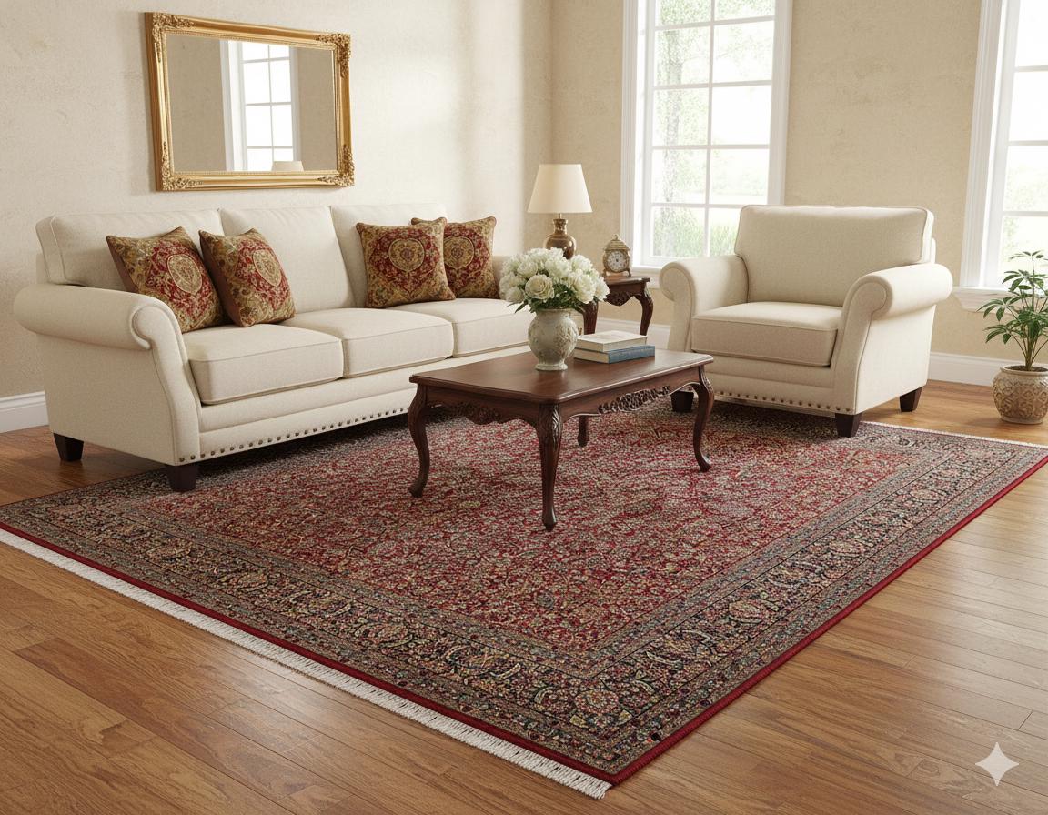 Vintage Turkish Wool Rug (8.20 ft x 10.17 ft): Handmade Persian Design