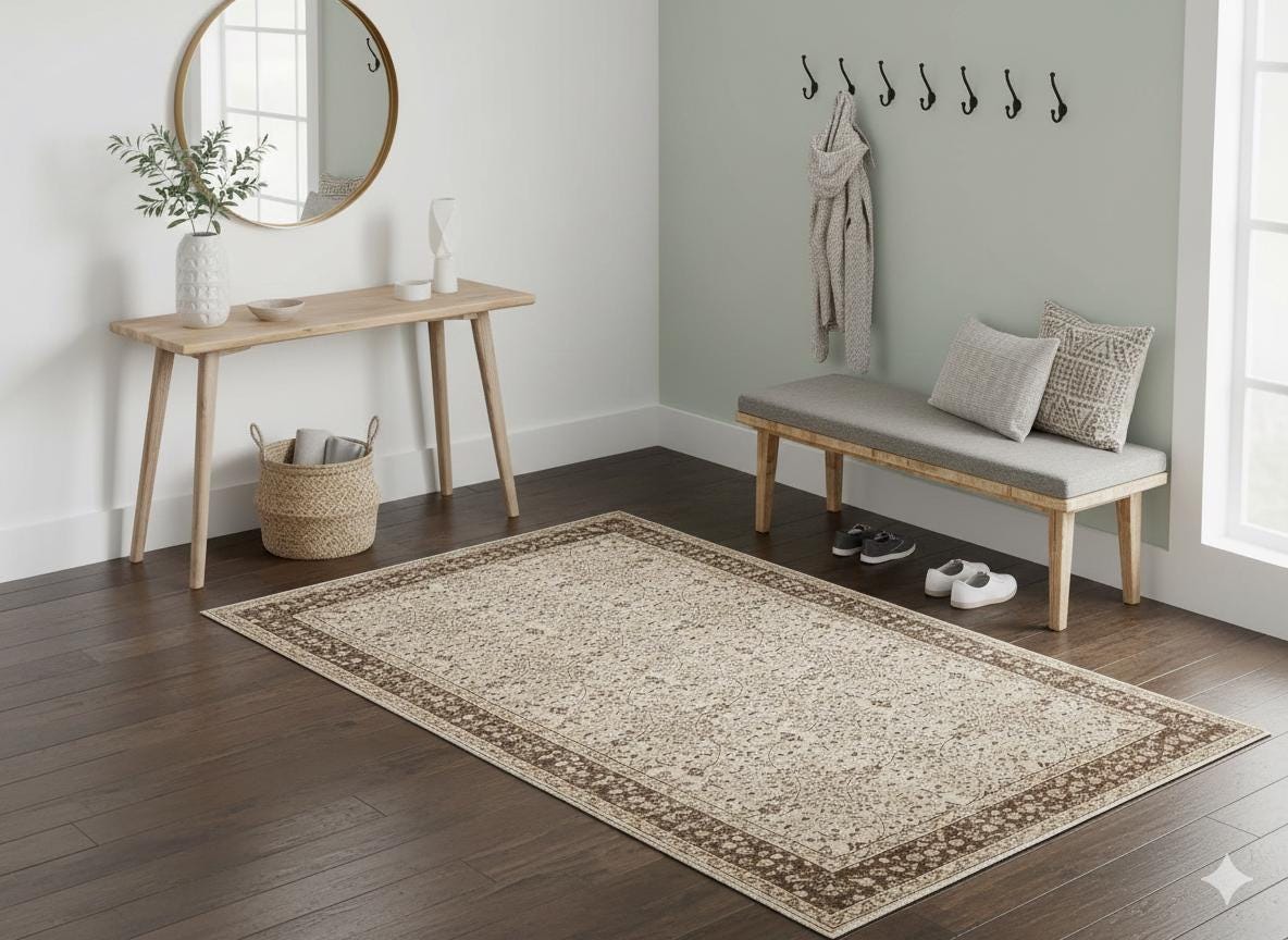 5'x8' Vintage Turkish Wool Rug: Anatolian Bohemian Area Rug