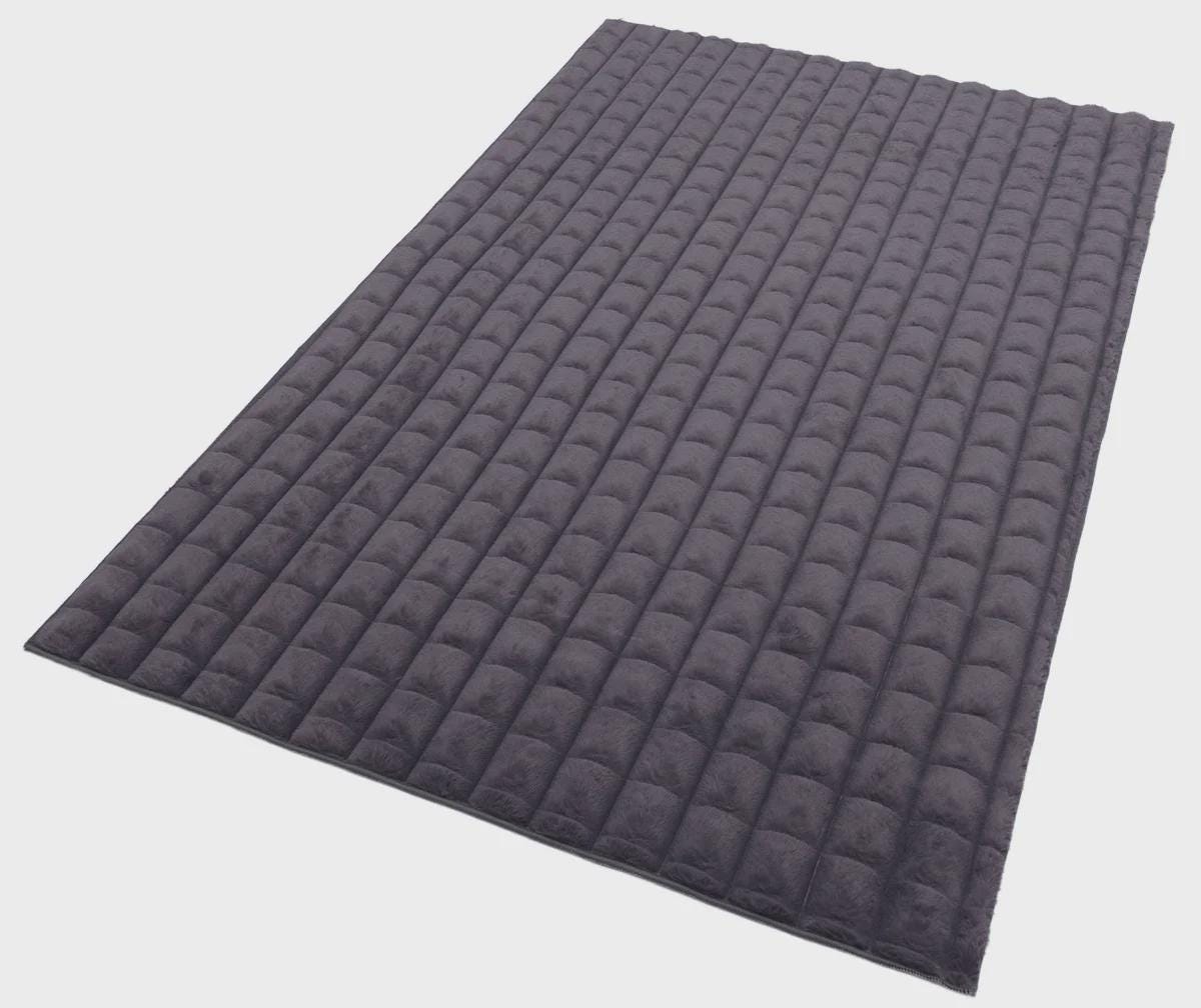Gray Soft Fur Rug: Soft Washable Plush Carpet