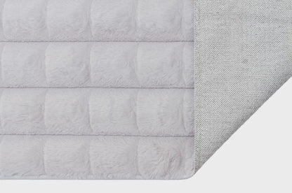 Silver Soft Fur Rug: Soft Washable Plush Carpet
