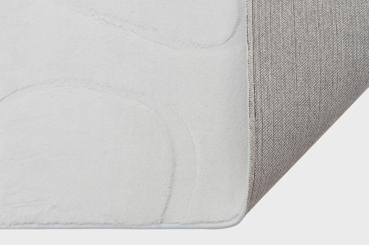 Silver Soft Fur Rug: Soft Washable Plush Carpet