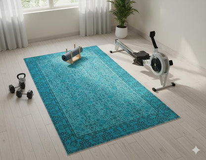 Vintage Turkish Wool Rug (5'3''x9'1''): Handmade Anatolian Area Rug