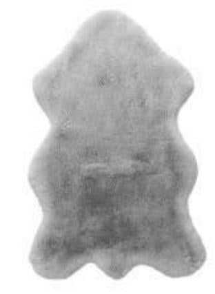 Silver Faux Rabbit Fur Rug: Soft Plush Shag Carpet