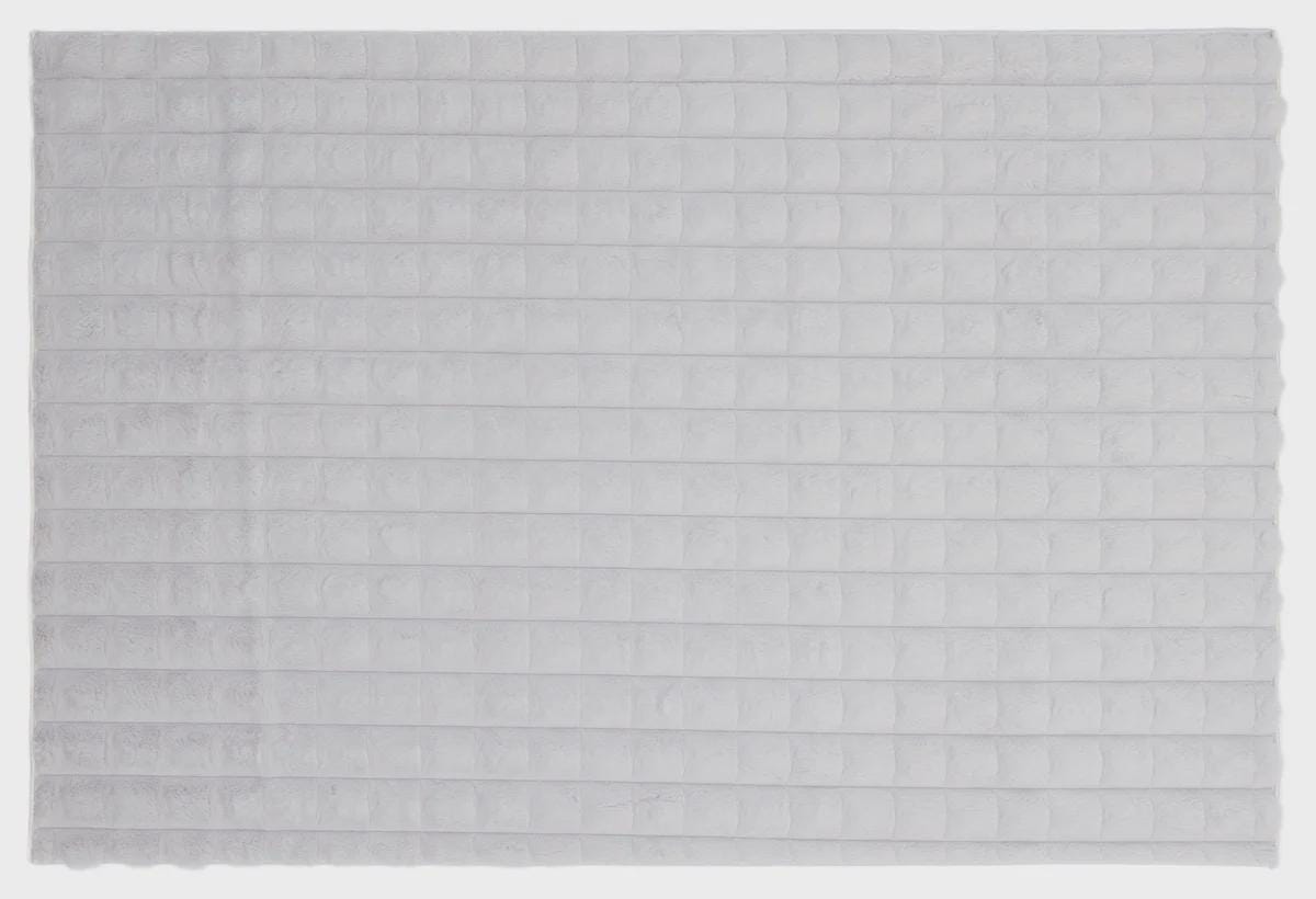 Silver Soft Fur Rug: Soft Washable Plush Carpet