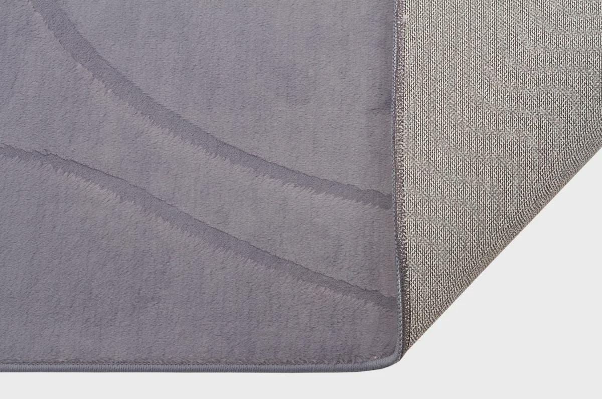 Gray Soft Fur Rug: Soft Washable Plush Carpet