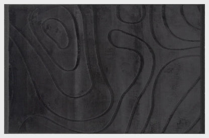 Black Soft Fur Rug: Soft Washable Plush Carpet