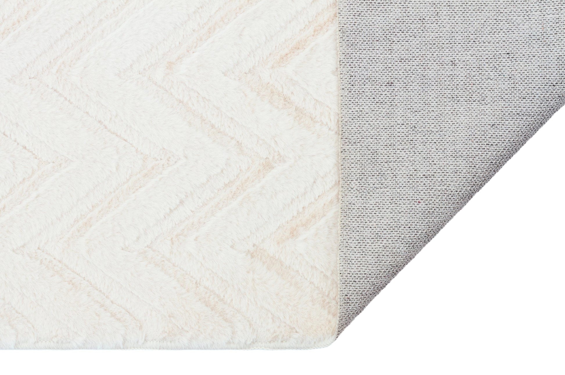 Cream Soft Fur Rug: Soft Washable Plush Carpet