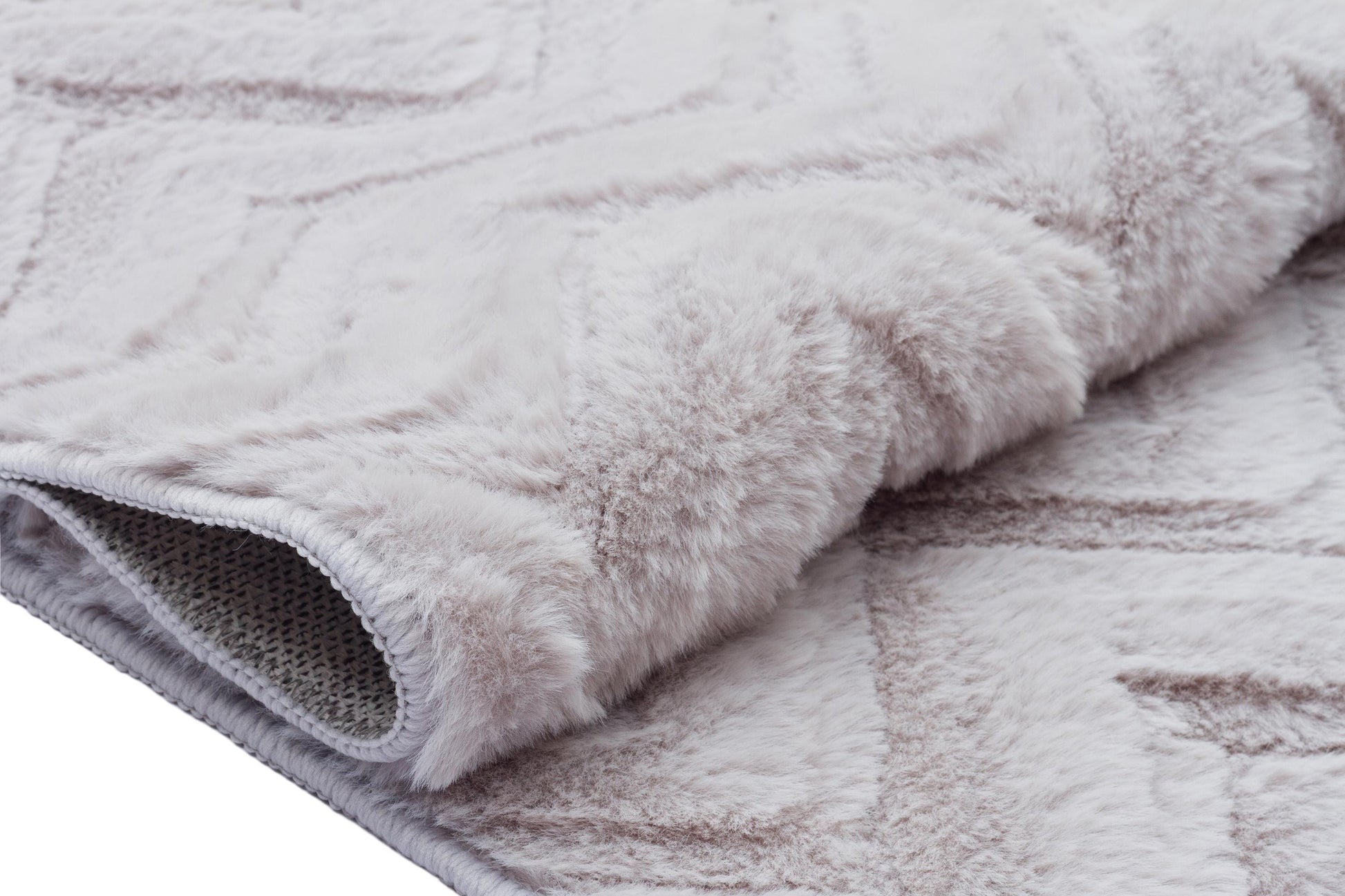 Silver Soft Fur Rug: Soft Washable Plush Carpet