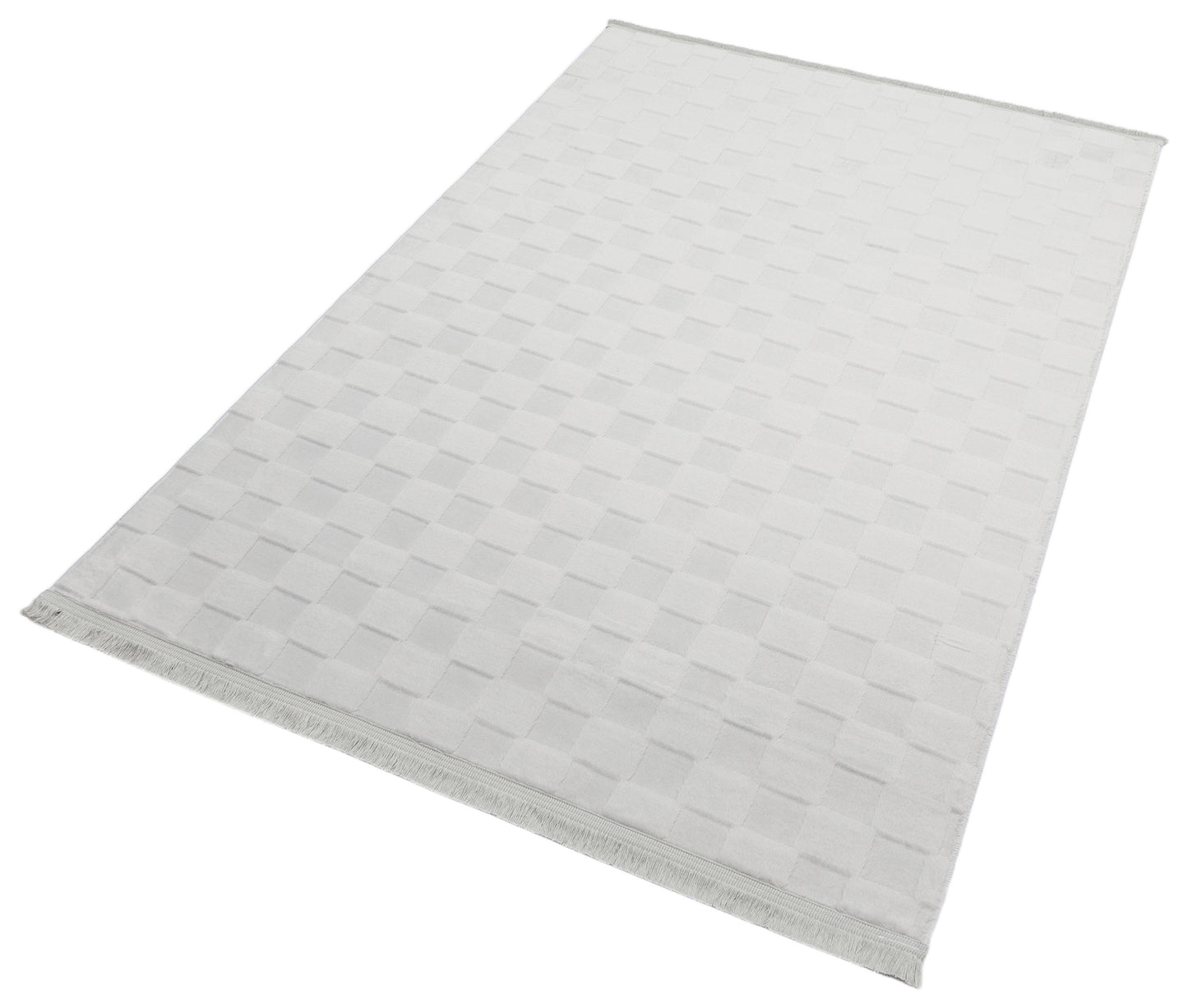 Silver Soft Fur Rug: Soft Washable Plush Carpet
