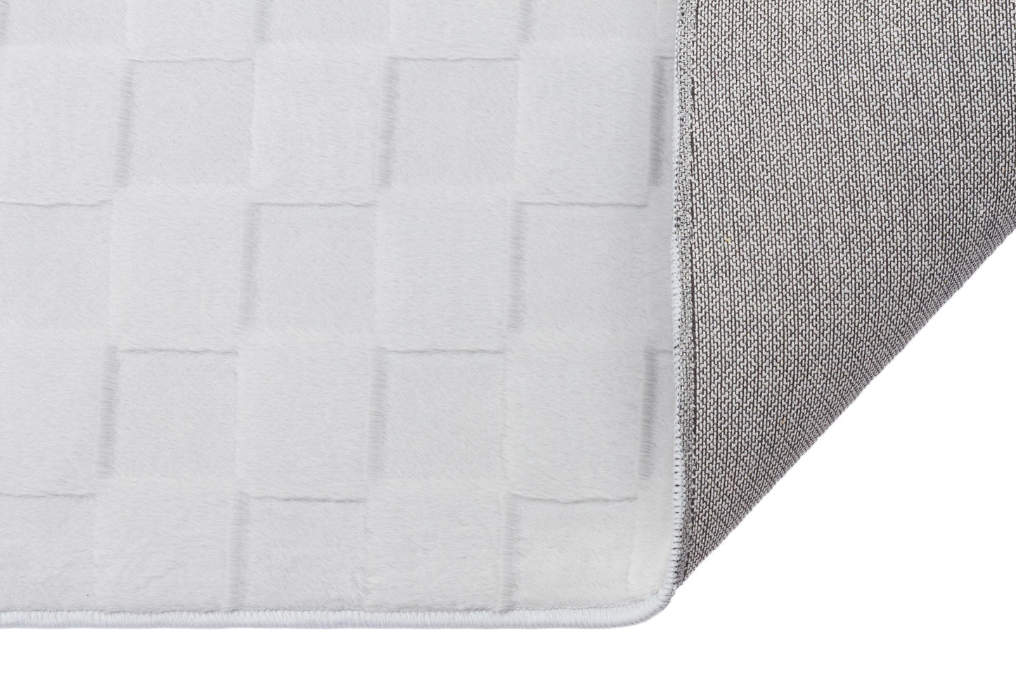 Silver Soft Fur Rug: Soft Washable Plush Carpet