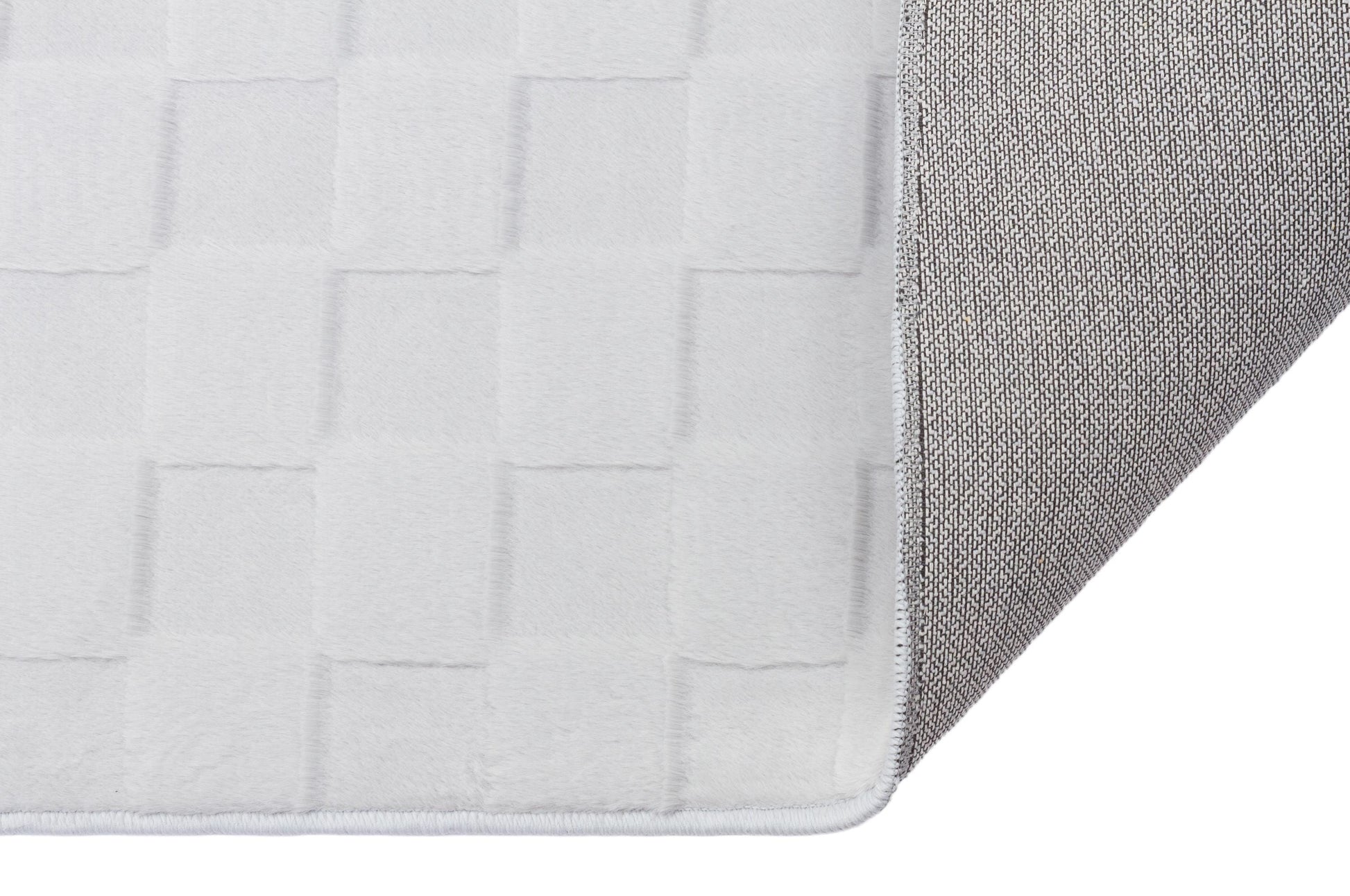 Silver Soft Fur Rug: Soft Washable Plush Carpet