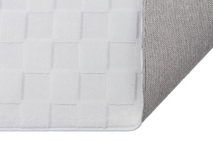 Silver Soft Fur Rug: Soft Washable Plush Carpet