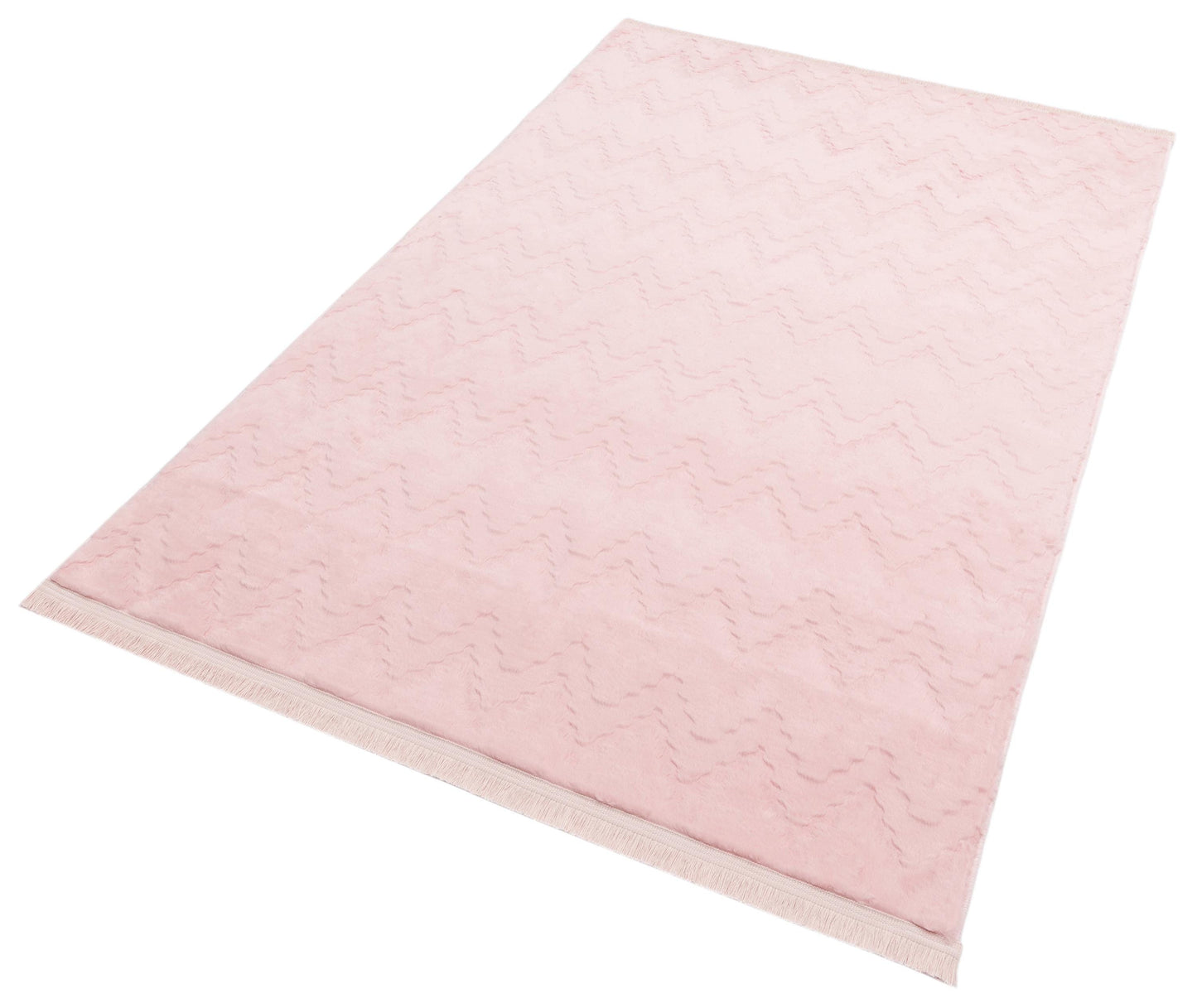 Pink Soft Fur Rug: Soft Washable Plush Carpet