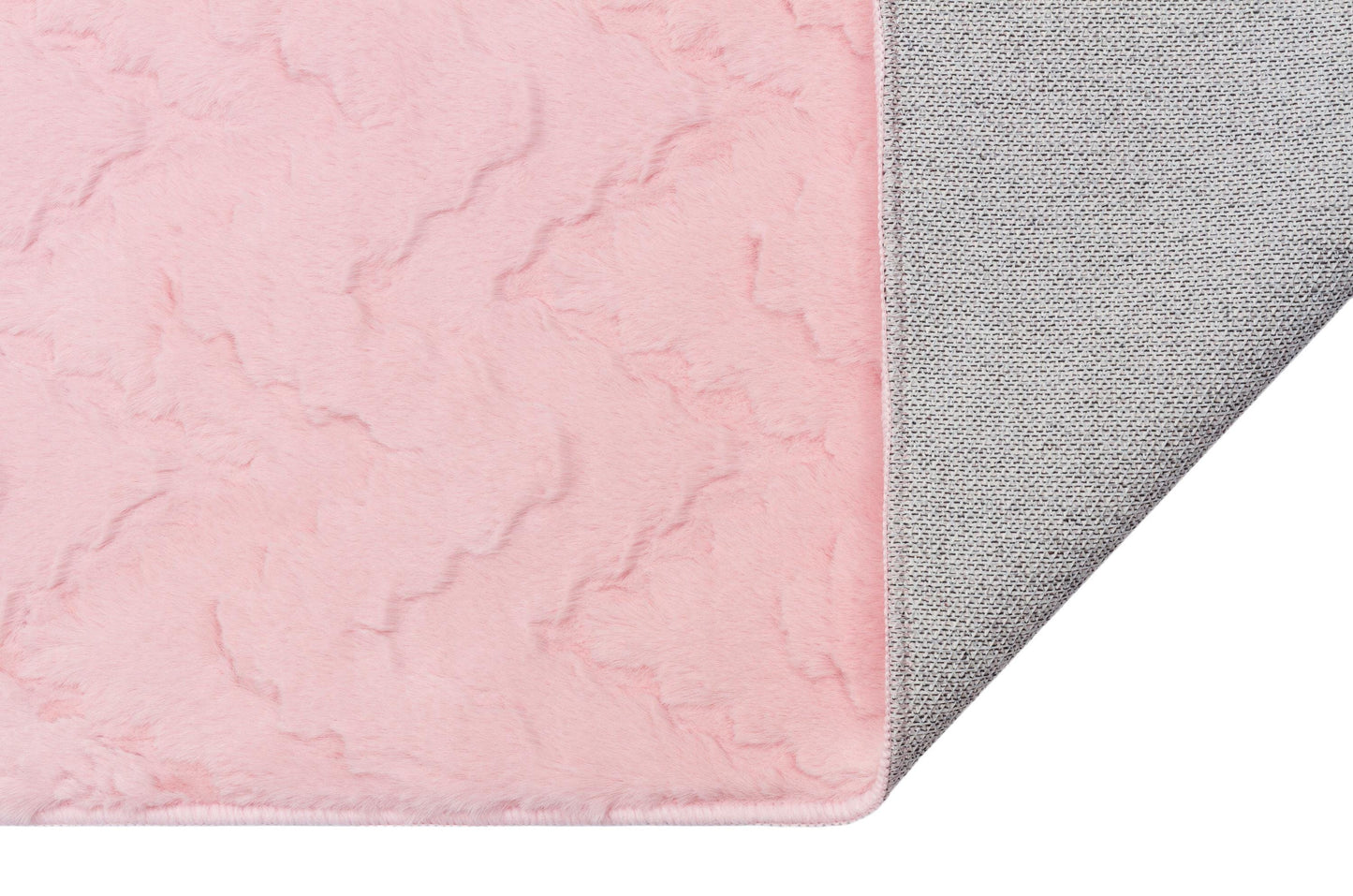 Pink Soft Fur Rug: Soft Washable Plush Carpet