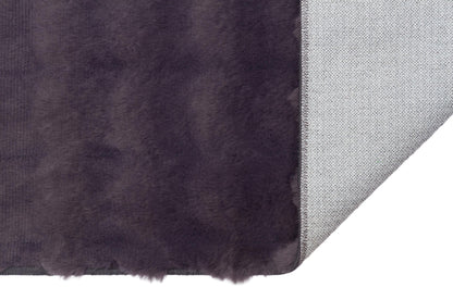 Gray Soft Fur Rug: Soft Washable Plush Carpet