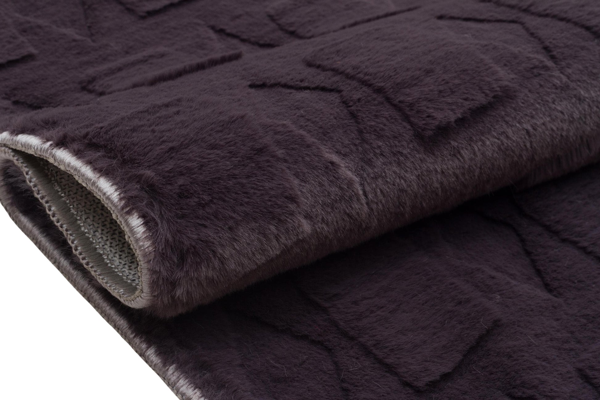 Gray Soft Fur Rug: Soft Washable Plush Carpet