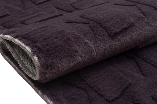 Gray Soft Fur Rug: Soft Washable Plush Carpet