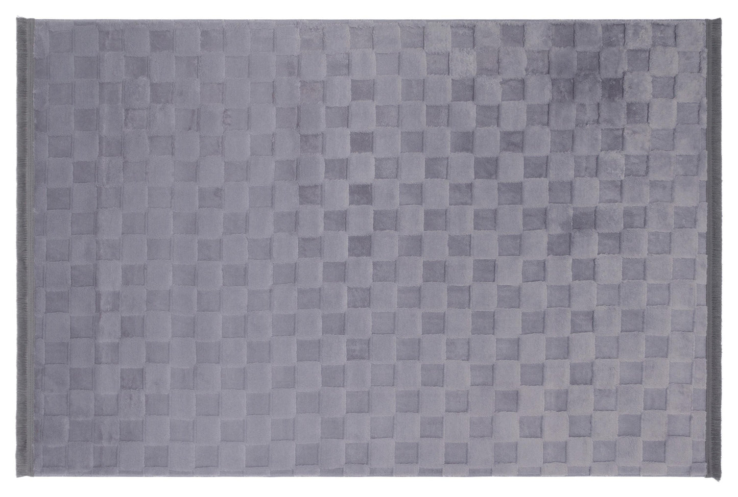 Gray Soft Fur Rug: Soft Washable Plush Carpet