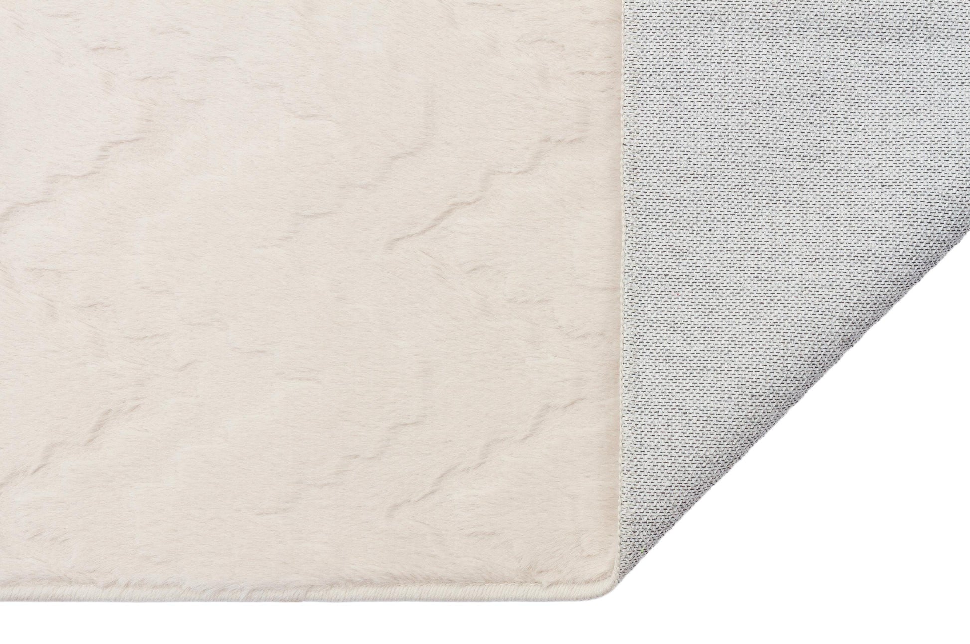 Beige Soft Fur Rug: Soft Washable Plush Carpet
