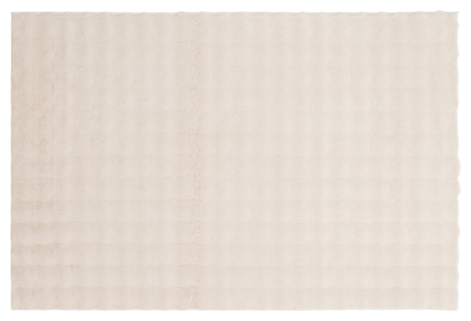 Beige Soft Fur Rug: Soft Washable Plush Carpet