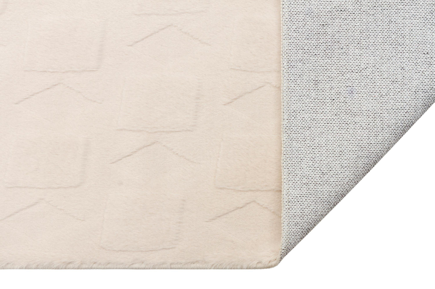 Beige Soft Fur Rug: Soft Washable Plush Carpet