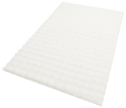 Cream Soft Fur Rug: Soft Washable Plush Carpet