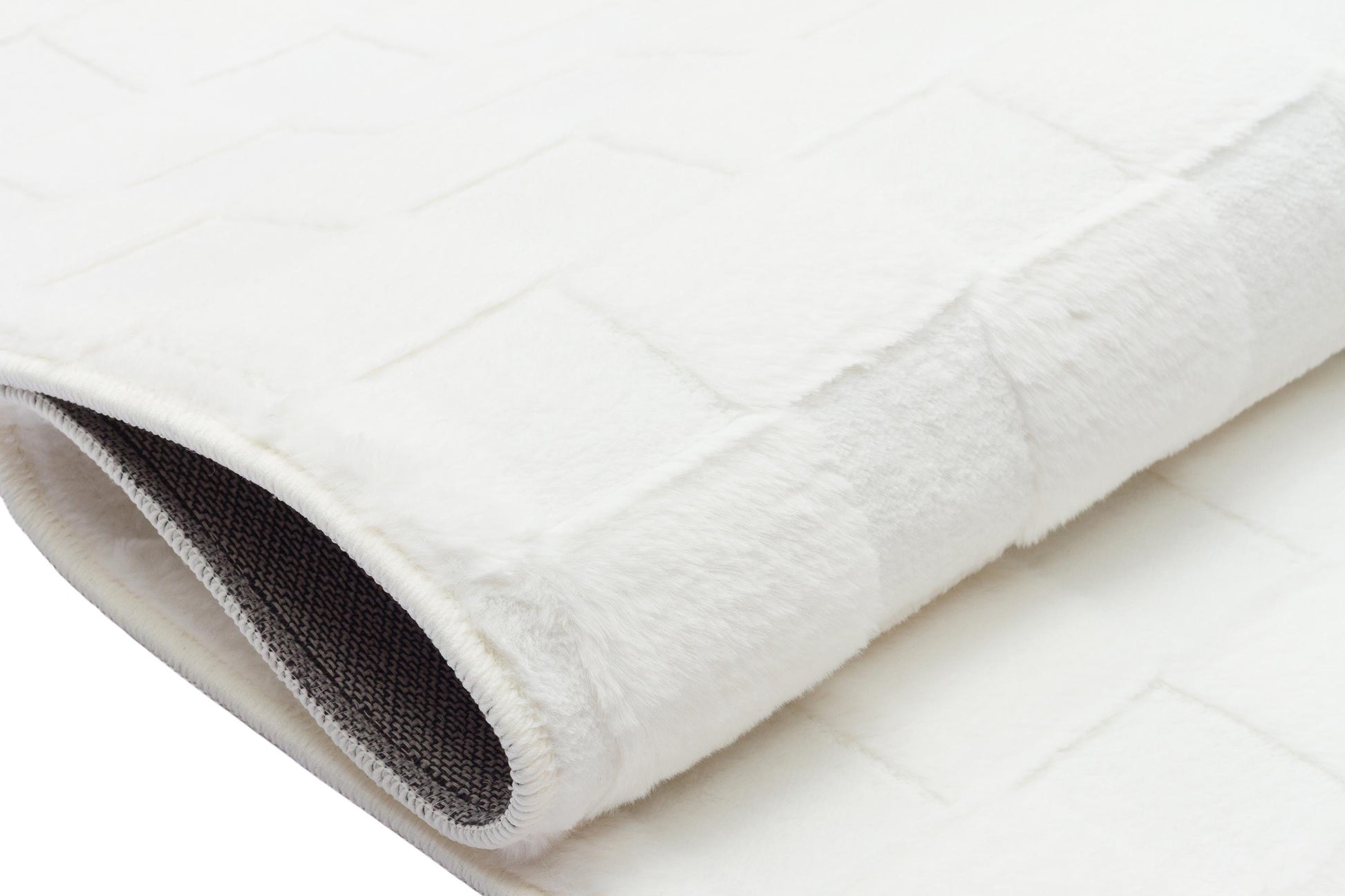 Cream Soft Fur Rug: Soft Washable Plush Carpet