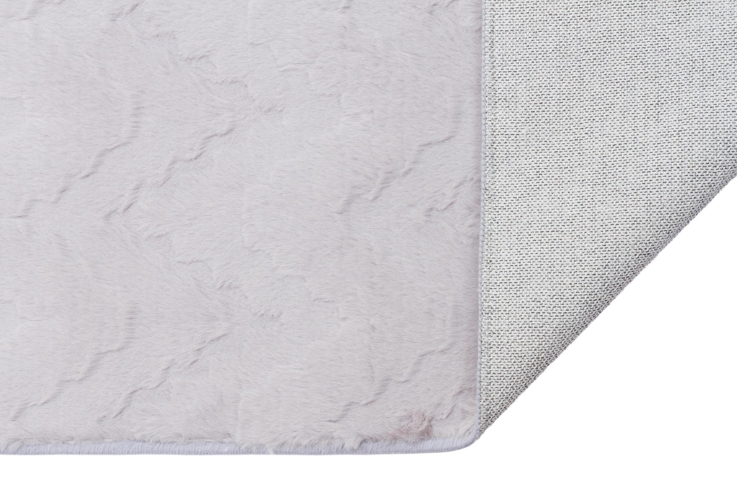 Silver Soft Fur Rug: Soft Washable Plush Carpet