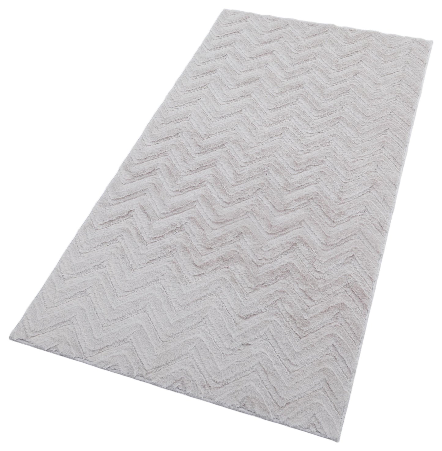 Silver Soft Fur Rug: Soft Washable Plush Carpet