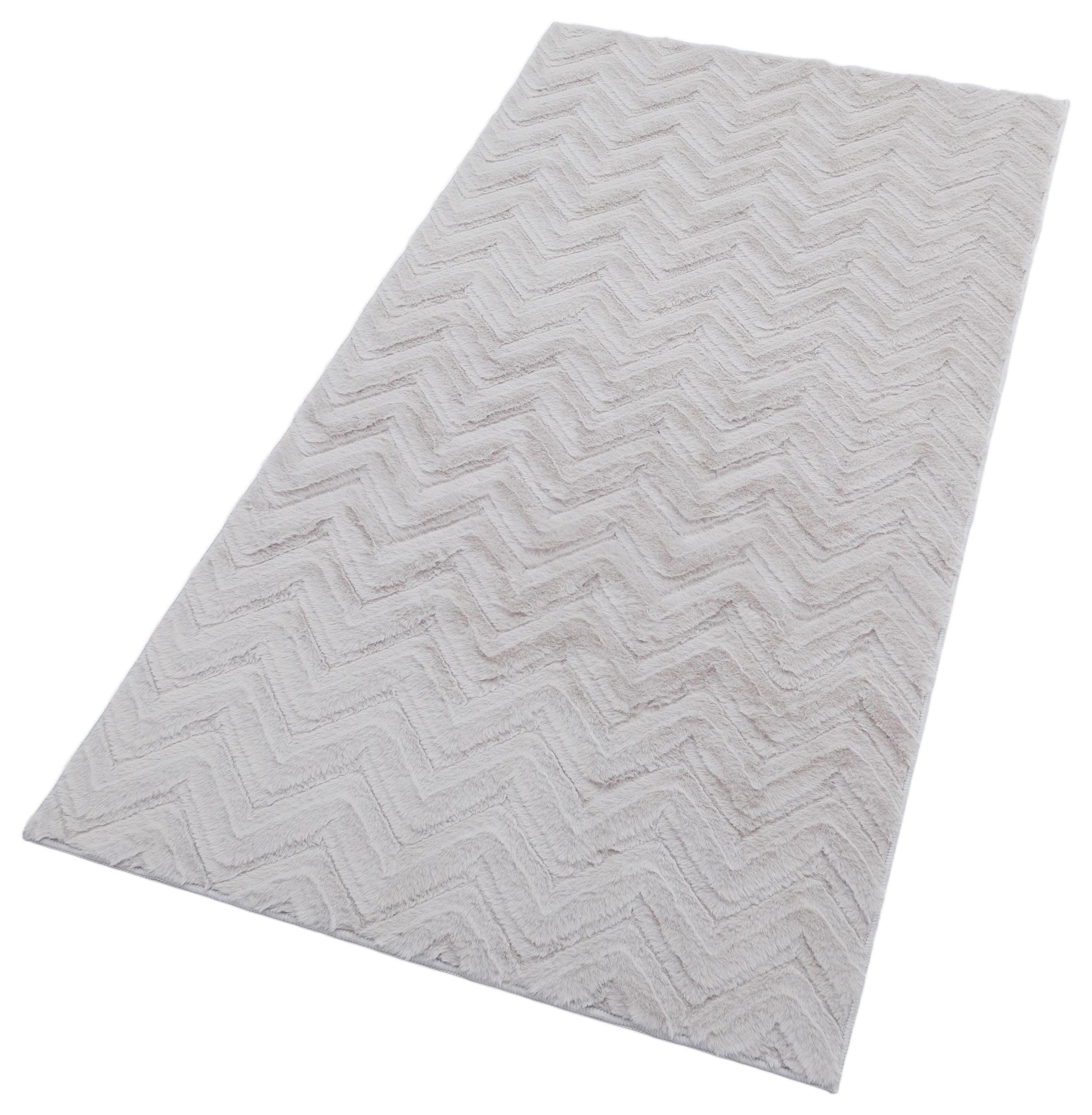 Silver Soft Fur Rug: Soft Washable Plush Carpet